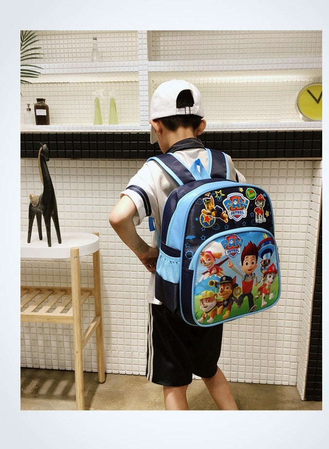 Y&D Paw Patrol Kids Childrens Backpack School Rucksack Travel Bag Boys Girls With Side Mesh Pocket Girls（Dark Blue）  - Image 3