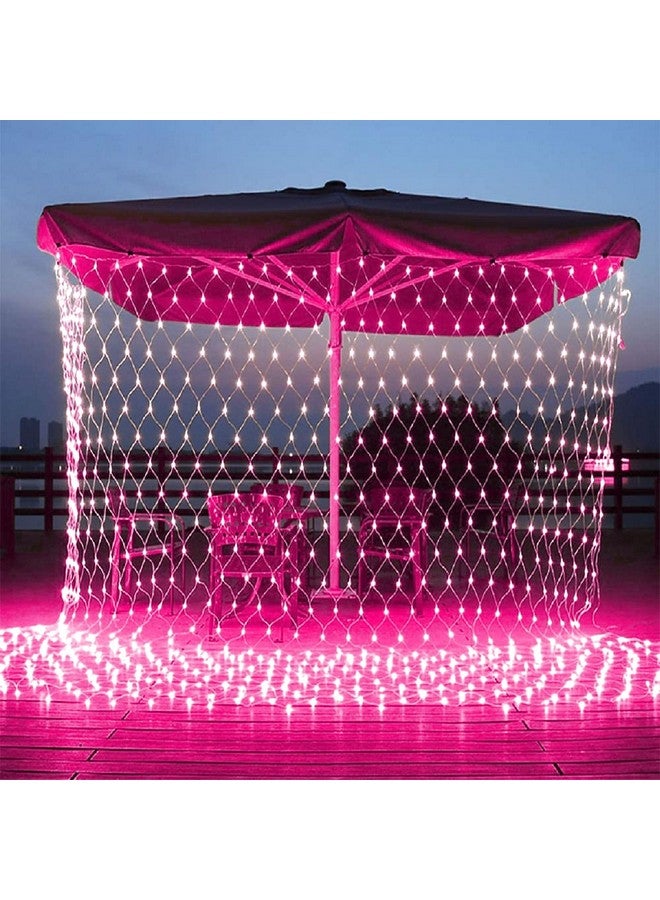 Litehom أضواء خيوط شبكة LED من لايت هوم، 6.6 قدم × 6.6 قدم، 144 LED، وضع ثابت فقط، زينة ديوالي مع أضواء ديوالي لتزيين المنزل! أضواء ديوالي LED، أضواء LED لتزيين المنزل (شبكة وردية-2x2) - Image 3