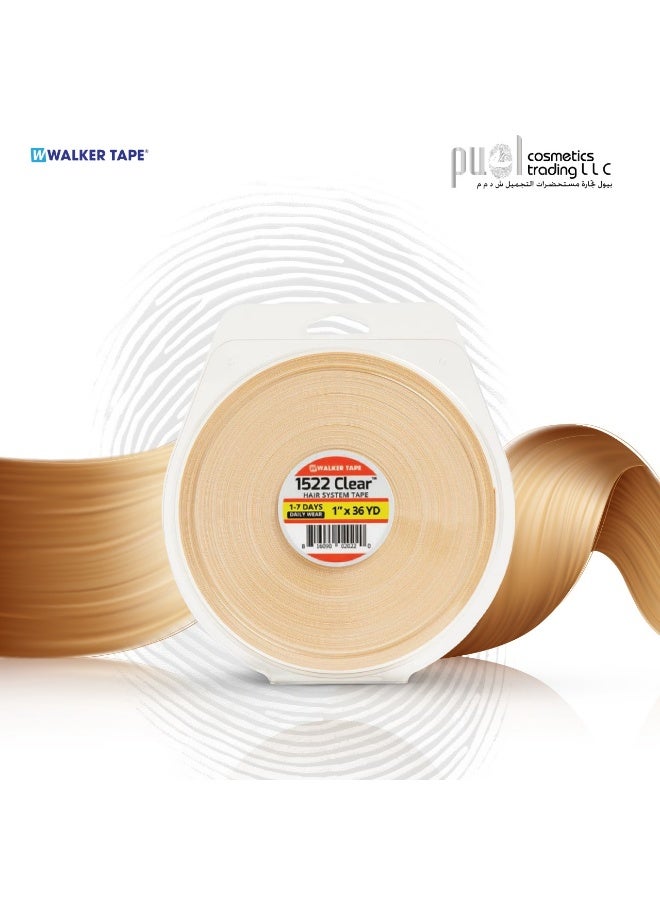 Walker Tape® 1522 Clear Hair System Tape – Hypoallergenic Wig & Toupee Tape for Daily Wear (1–7 Days Hold) – Gentle on Skin, Low Residue, Easy Removal – Double-Sided Transparent Tape for Men’s Hair Units & Hairpieces – Ideal for Sensitive Scalp, Quick Cleanup Adhesive - Image 5