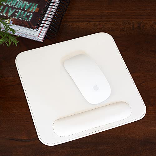 Londo Leather Mouse Pad with Wrist Rest – Ergonomic Support, Non-Slip Base, Smooth Surface - Image 4