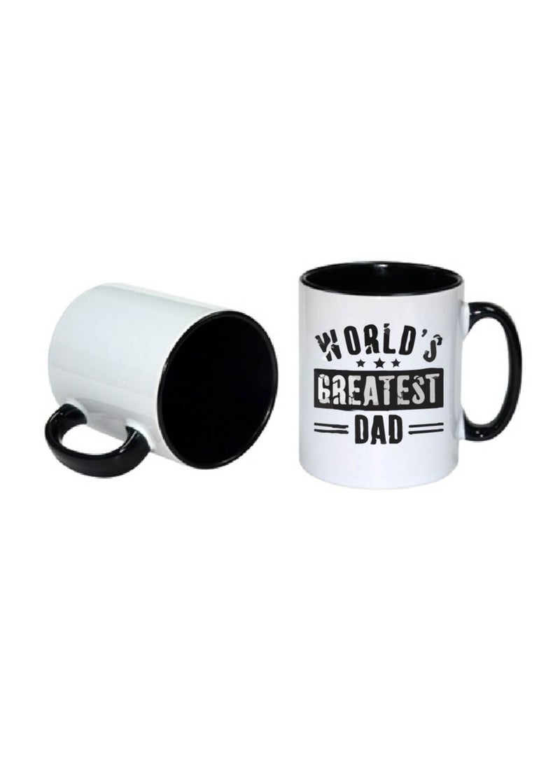 كوب قهوة لعيد الأب - هدايا عيد ميلاد الأب من ابنته - هدايا للأب - كوب قهوة من السيراميك الأسود للأب - هدايا للأب - هدايا تقدير للأب - هدية للأب - Image 2