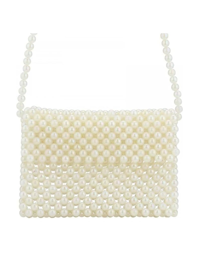 Generic White hand embroidered women's handbag  - Image 1