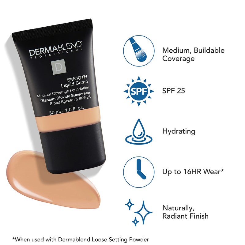 Dermablend Smooth Liquid Foundation with SPF 25, 25N Natural, 1 Fl. Oz. - Image 3