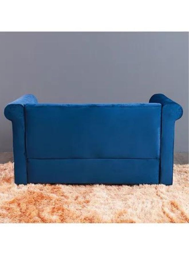Maharat Al Bahar Chester Hill 2 Seater Sofa Wooden Legs Blue 140x80x91 - Image 3