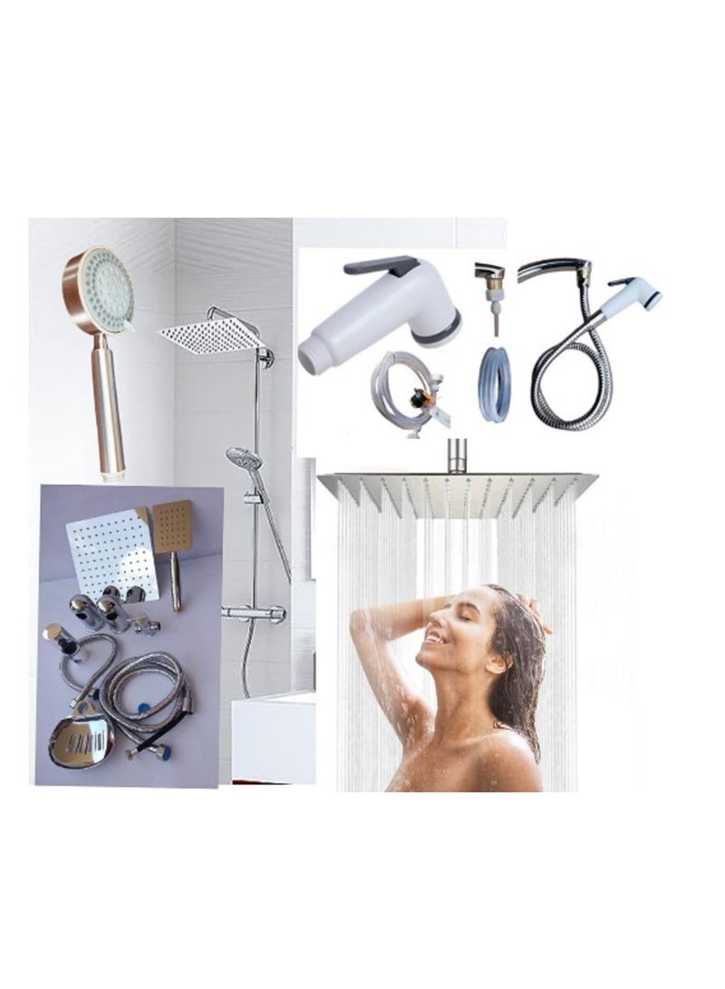 Shams Complete shower set with an additional 5 meter hose and a bathroom bidet set  - Image 1