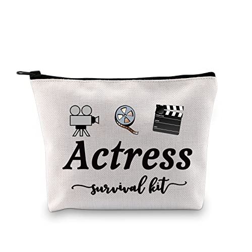 GJTIM Actress Gift Actress Survival Kit Theatre Acting Gift Zipper Pouch Funny Makeup Bag for Drama Student (Survival Kit Actress bag) - Image 1