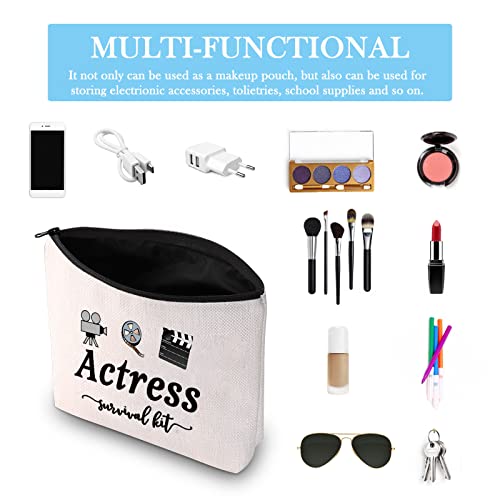 GJTIM Actress Gift Actress Survival Kit Theatre Acting Gift Zipper Pouch Funny Makeup Bag for Drama Student (Survival Kit Actress bag) - Image 3