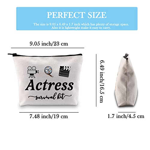 GJTIM Actress Gift Actress Survival Kit Theatre Acting Gift Zipper Pouch Funny Makeup Bag for Drama Student (Survival Kit Actress bag) - Image 2