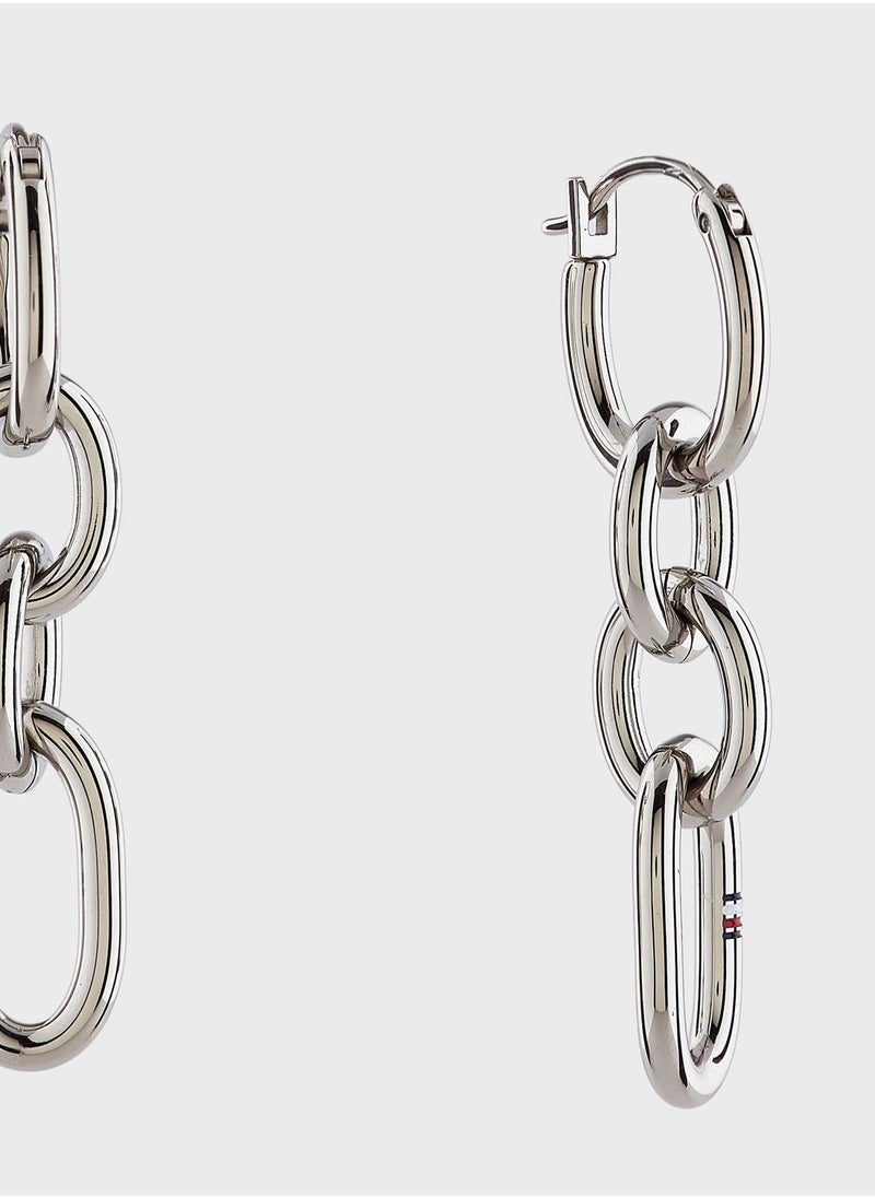 TOMMY HILFIGER - Link Drop Earrings - Image 1