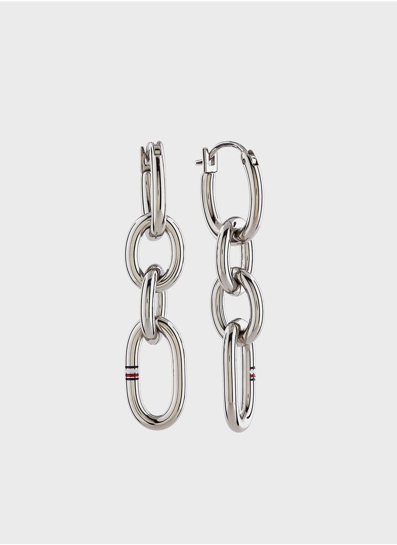 TOMMY HILFIGER - Link Drop Earrings - Image 1