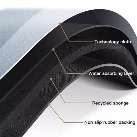 K.B.SALES KBSALES Water Absorbing Mat Floor Mat Bathroom Absorbent Carpet NonSlip Floor mat for Bathroom Kitchen Bedroom for Home Office Entrance with Water Proof Washable Rubber mat Carpet Multi Color - Image 5