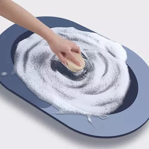 K.B.SALES KBSALES Water Absorbing Mat Floor Mat Bathroom Absorbent Carpet NonSlip Floor mat for Bathroom Kitchen Bedroom for Home Office Entrance with Water Proof Washable Rubber mat Carpet Multi Color - Image 3