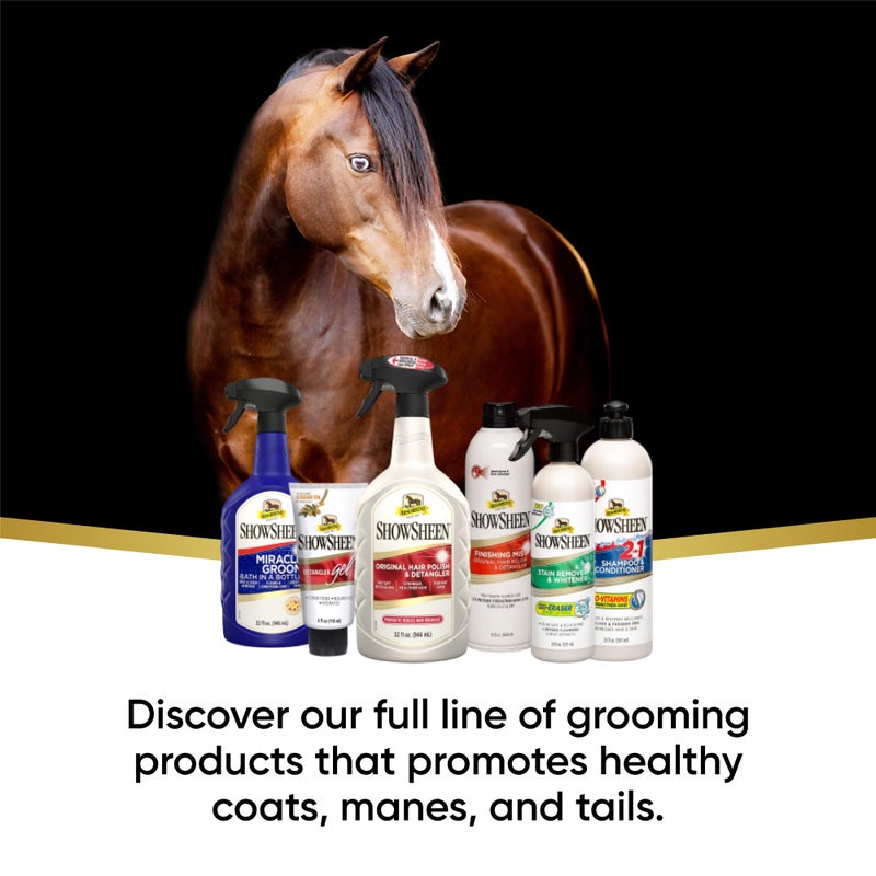 Absorbine ShowSheen Miracle Groom Waterless Shampoo, 5-in-1 Formula for Coat, Mane & Tail, 32oz - Image 4