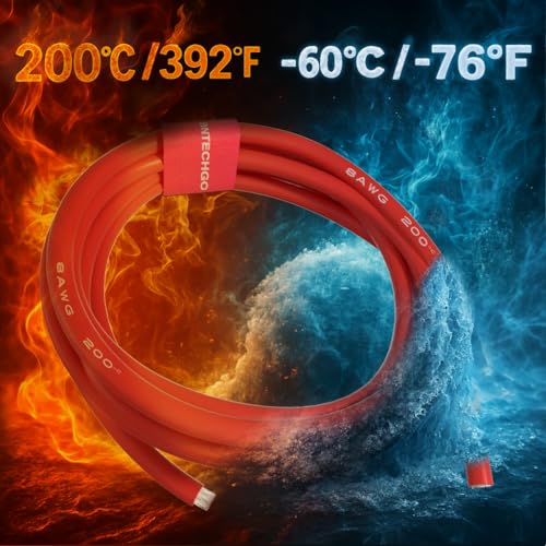 BNTECHGO 8 Gauge Silicone Wire Red 10 ft Ultra Flexible 8 AWG Stranded Tinned Copper Wire - Image 4