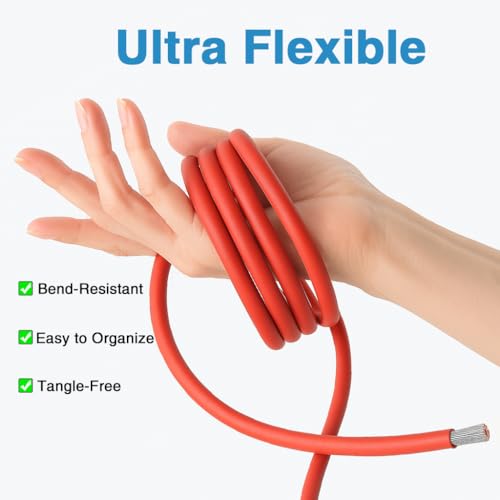 BNTECHGO 8 Gauge Silicone Wire Red 10 ft Ultra Flexible 8 AWG Stranded Tinned Copper Wire - Image 5
