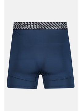Tommy John Men 2 Pieces 8 Inseam Brand Logo Boxer Briefs, Navy  - Image 3
