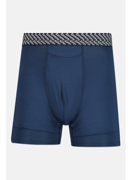 Tommy John Men 2 Pieces 8 Inseam Brand Logo Boxer Briefs, Navy  - Image 2