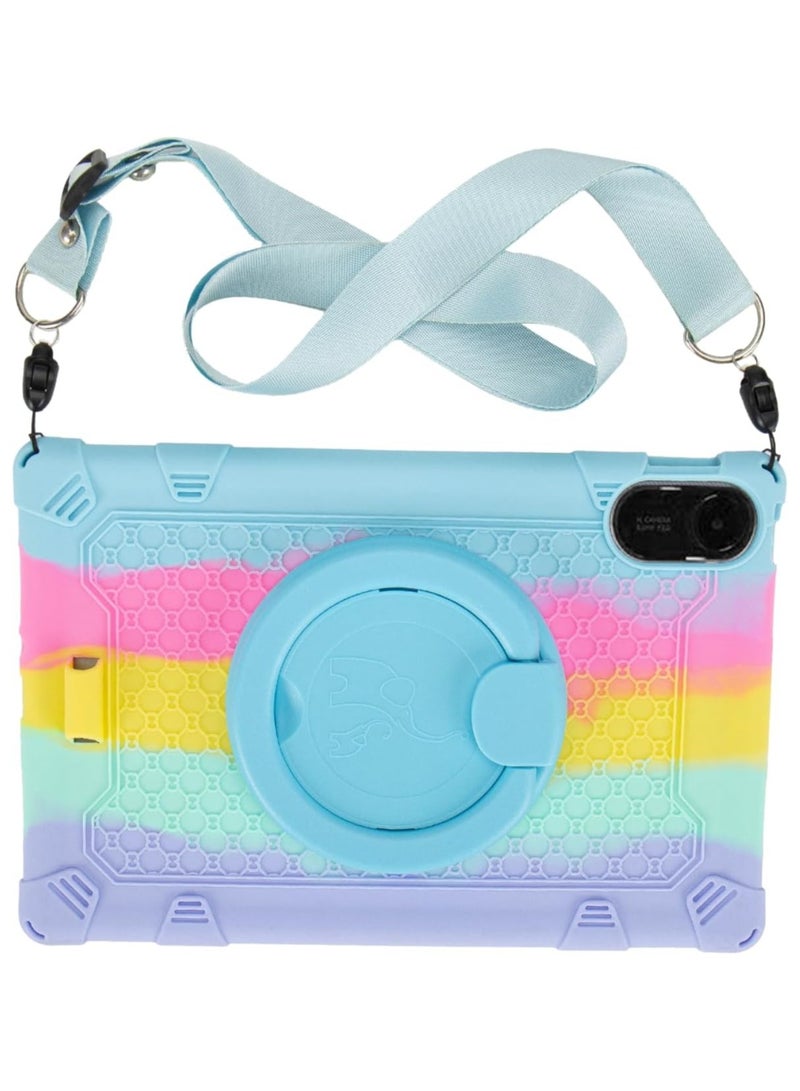 Fankalo حافظة تابلت للأطفال لجهاز شاومي ريدمي باد 2 بحجم 11 بوصة 2025 مع قاعدة دعم، حزام كتف وحامل قلم، حافظة ناعمة لطيفة من السيليكون - Image 3