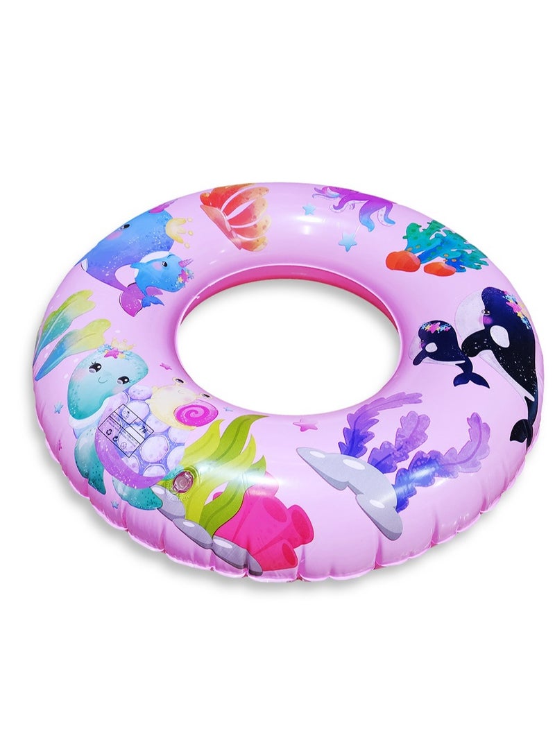 Swimming Ring Float, Medium Size "60cm" Inflatable Waist Float Ring Float Boat Fun Water Toys For Boys & Girls - Image 1