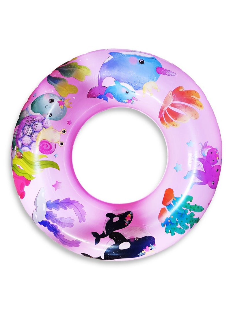 Swimming Ring Float, Medium Size "60cm" Inflatable Waist Float Ring Float Boat Fun Water Toys For Boys & Girls - Image 3