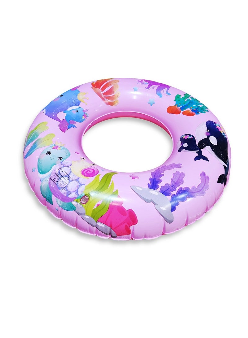 Swimming Ring Float, Medium Size "60cm" Inflatable Waist Float Ring Float Boat Fun Water Toys For Boys & Girls - Image 2