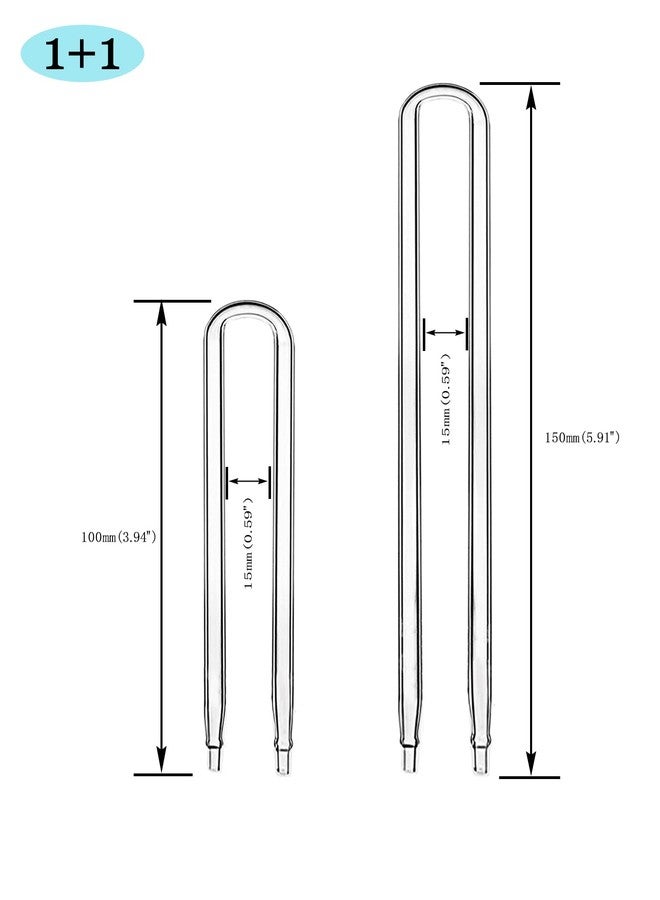 IAFVKAI Glass U Shape Tube for Aquarium Air Pump Fish Tank Aquarium CO2 Diffuser Connect Tube 2PCS - Image 2