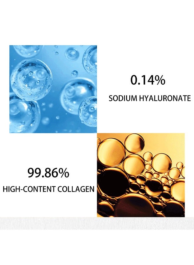 YURHERSU فيلم الكولاجين ، قناع ذوبان أفلام الكولاجين النقي للوجه ، يعزز فيلم الكولاجين القابل للذوبان في الرطوبة بشرة صلبة ويمنع الخطوط الدقيقة (1 صندوق) - Image 3