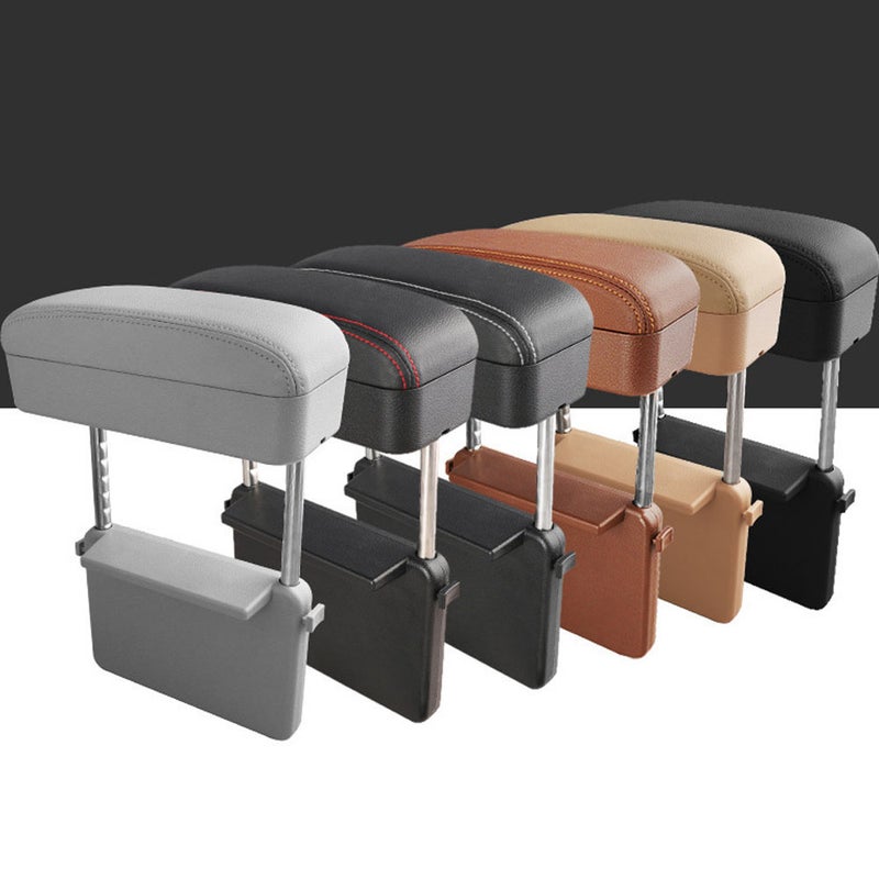 Car Armrest Support Adjustable Height Elbow Rest Cushion Arm Rest Box Pad Center Console Storage Organizer - Image 3