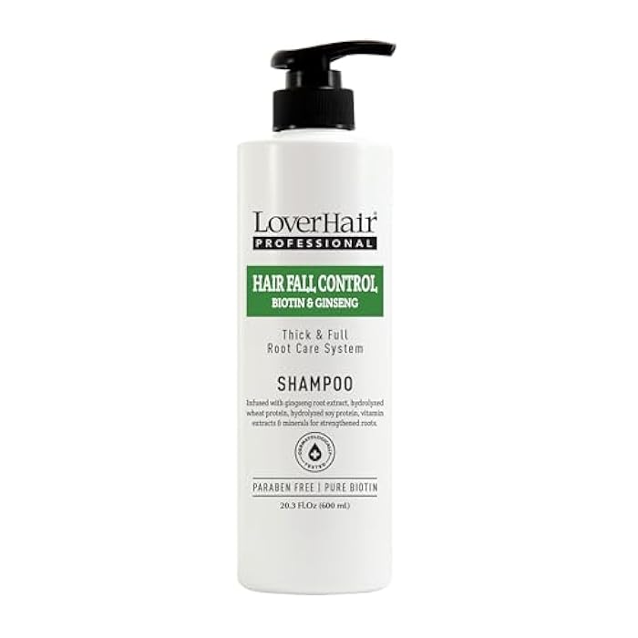 LoverHair Professional Hair Fall Control Shampoo 20.3 fl oz (600ml) - Image 1