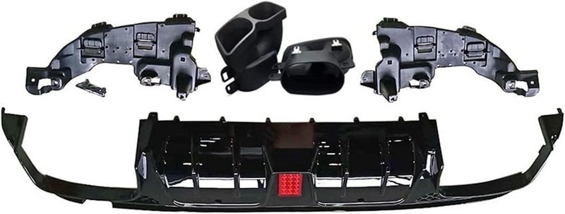 DEMULAX Car Rear Bumper Diffuser Lip Spoiler for Mercedes-Benz C-Class - Image 1