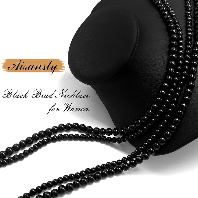 Aisansty Long Pearl Necklaces for Women Cream White Faux Pearl Strand Layered Necklace Costume Jewelry - Image 2