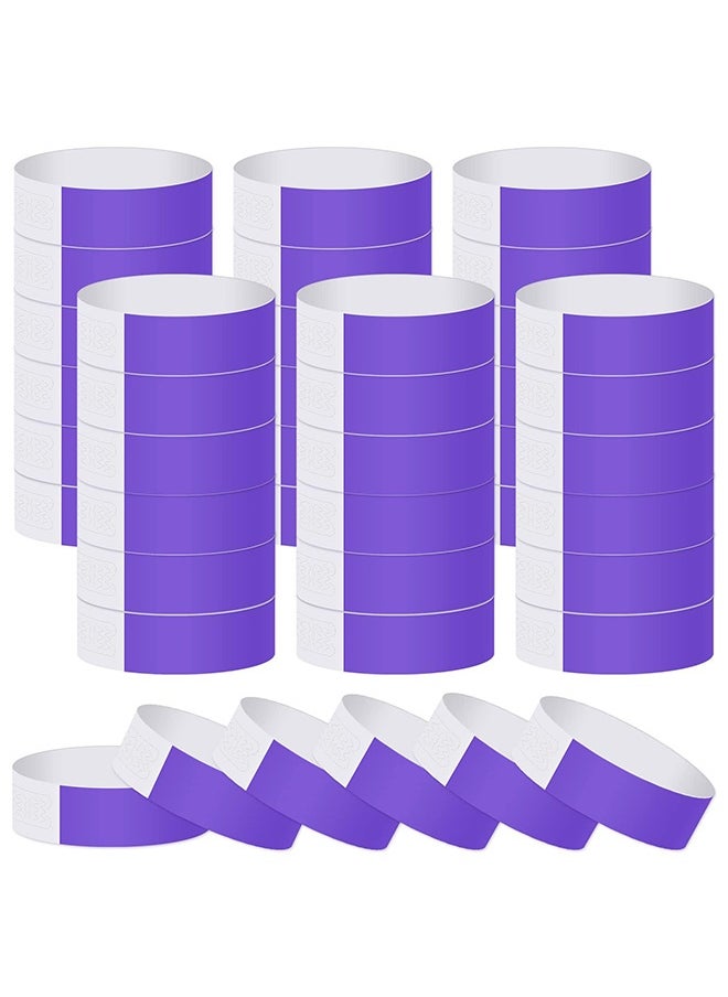 Peachjoy Event Wristbands 300Pcs Neon Paper Wristbands for Events Purple Party Bulk Arm Bands Armbands Waterproof Paper Bracelets Wristbands for Clubs Lightweight Concert Festivals and Fairs (Purple)  - Image 1