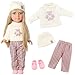 18INDC 18 Inch Girl Doll Set with 4 AccessoriesKnit Top Plaid WideLeg Pants Shoes Knit HatPerfect for 18 Inch Dolls an Ideal Gift for Girls and Children Doll Included - Image 4