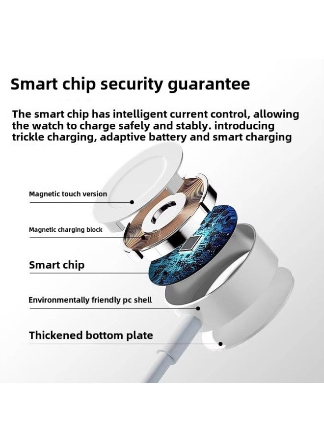 Suitable For Apple Apple Watch Watch Watch Charger Fast Charging Wireless Charging Cable/Magnetic Charging Stand Portable-Color:Usb Interface Stainless Steel [line Length 1 Meter] Bag  - Image 4
