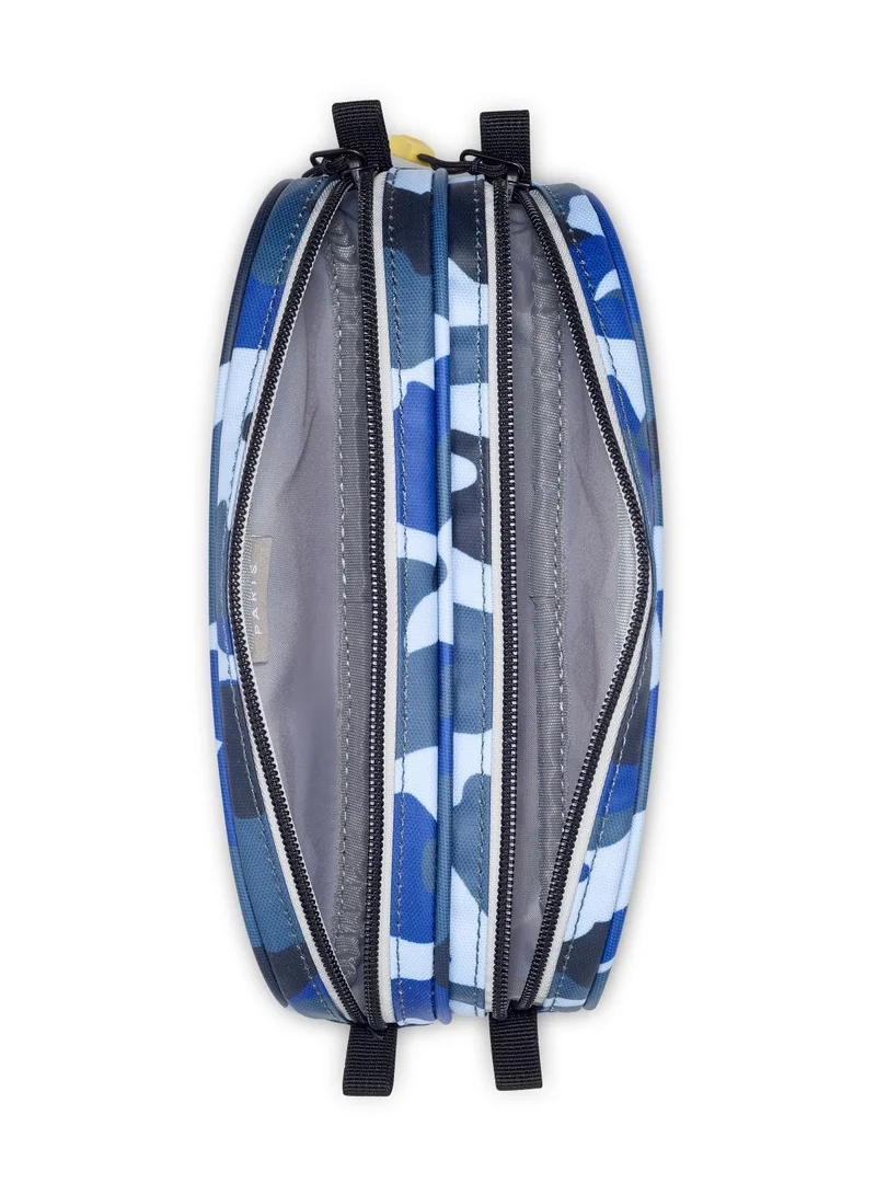 ديلسي _باريس BTS 2023 Top Zip Opening Pencil Case 2 Compartment Camo Blue 00338917322