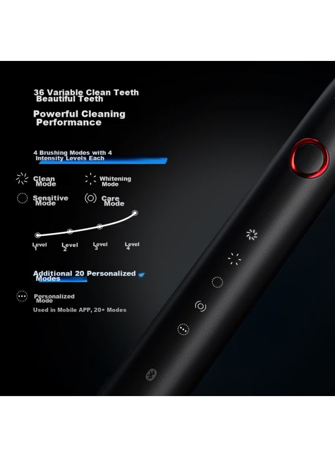 Huawei Smart Selection Libode Electric Toothbrush, Smart Sonic Toothbrush For Adults And Couples, Harmonyos Smart Selection Star Diamond Cool Black Deep Cleaning, Gift For Boyfriend Or Girlfriend, Qixi Valentine's Day Present - Image 4