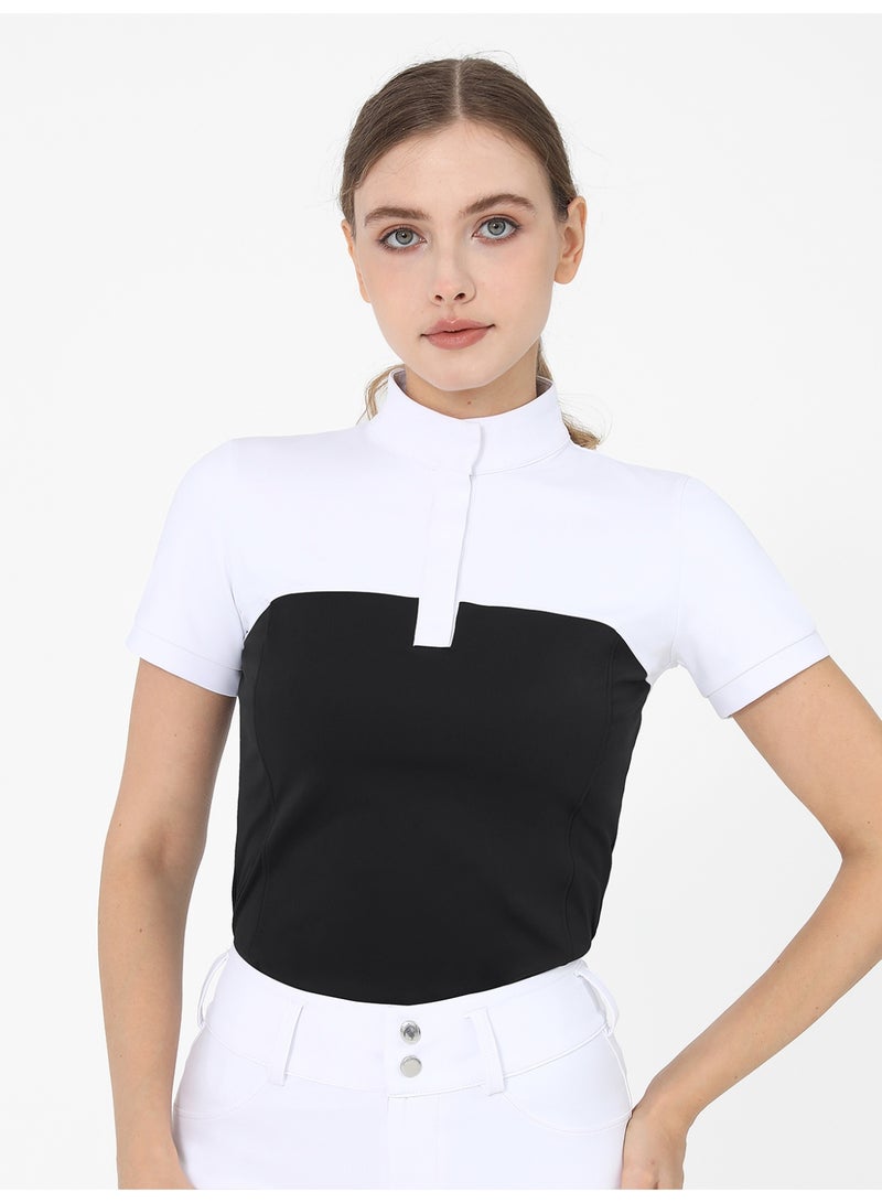 general Equestrian T-Shirts Women Riding Horse Clothes Short Sleeve Show Top - Image 1