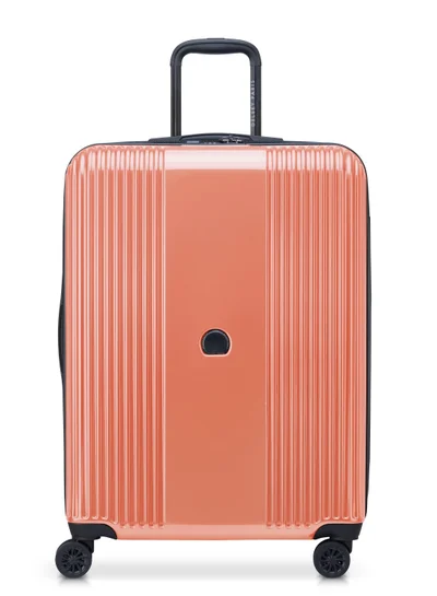 DELSEY Paris Ophelie 70cm Hardcase 4 Double Wheel Expandable Check-In Luggage Trolley Glossy Pink - 00389381919ME