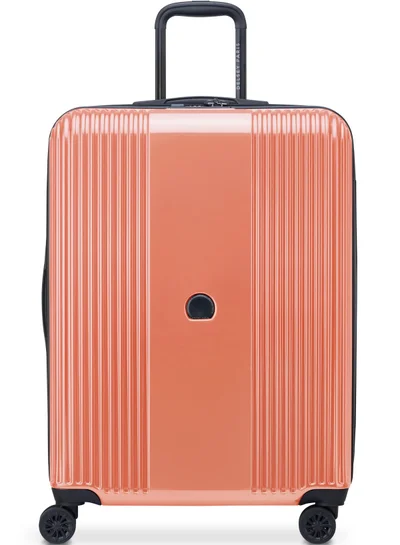 DELSEY Paris Ophelie 70 Cm Hardcase 4 Double Wheel Expandable Check-In Luggage Trolley - Coral Pink