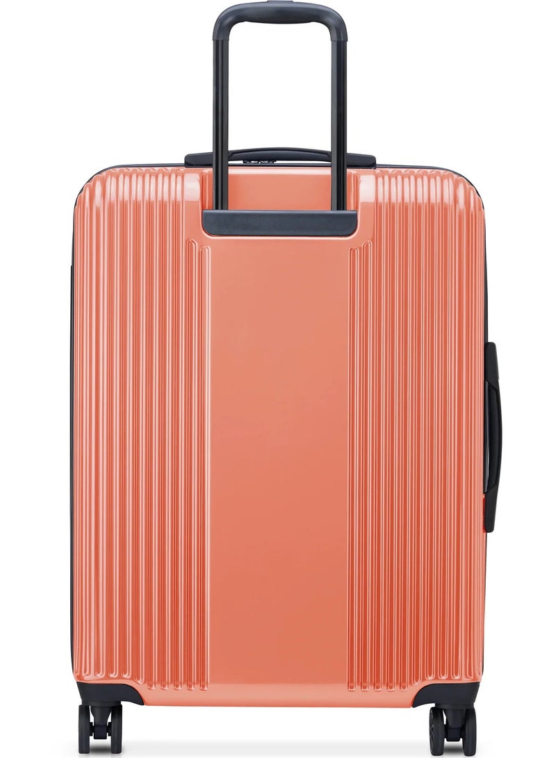 ديلسي _باريس أوفيليا  سم حقيبة سفر بعجلات مزدوجة قابلة للتوسيع وردي لامع - Image 4