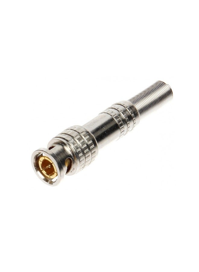 Metal male BNC connector for connecting CCTV camera cables – 1 piece - Image 1