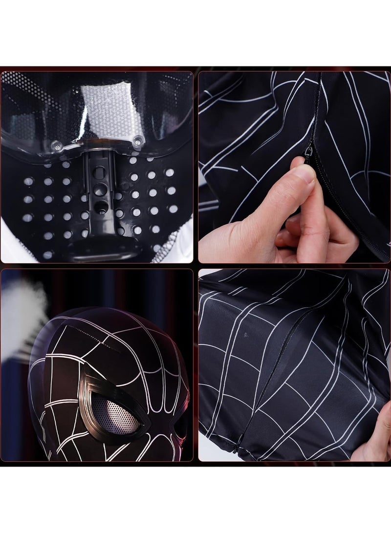 TIGER Spider Masks, Superhero Masks Cosplay Costumes Mask, Black Spider Hero Mask, Superhero Cosplay Dress Up Masks for Age 6+ Years Old - Image 4