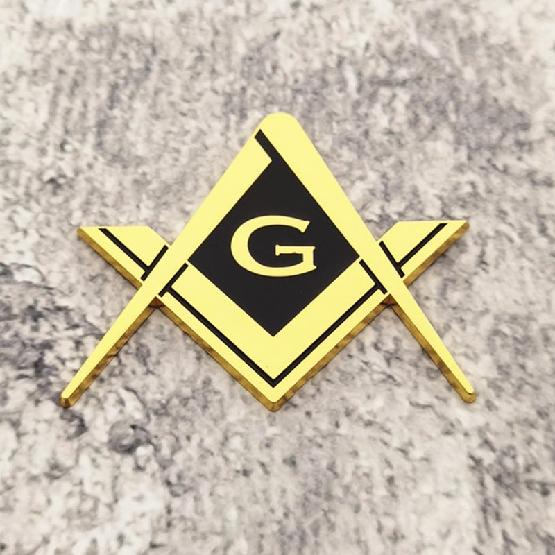 Red Masonic Fraternity Emblem Decal Sticker Strong Adhesive Car Truck Motorcycle - Image 4