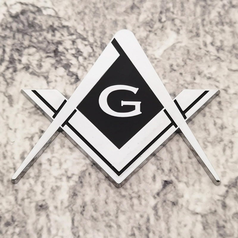 Red Masonic Fraternity Emblem Decal Sticker Strong Adhesive Car Truck Motorcycle - Image 5