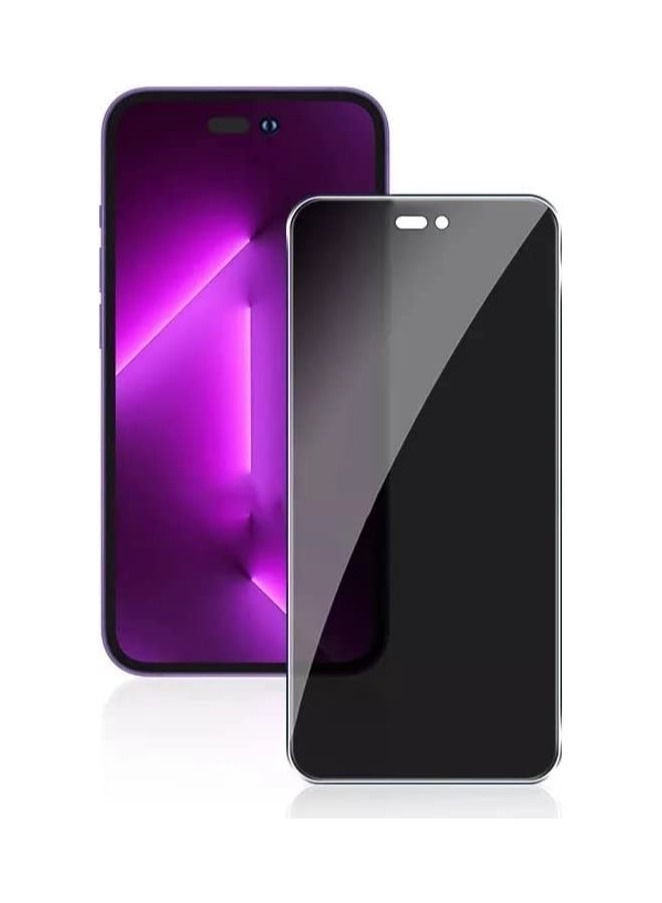 Privacy Tempered Glass Screen Protector For  IPhone 14 Pro Max Black - Image 1