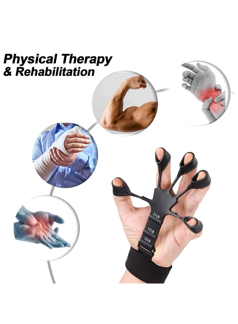 KASTWAVE Finger Strengthener Hand Grip Strengthener 6 Resistant Level Silicone Hand Grip Trainer Guitar Finger Stretcher for Muscle Training Sports, Rock Climbing, and Guitar(2 PCS) - Image 3