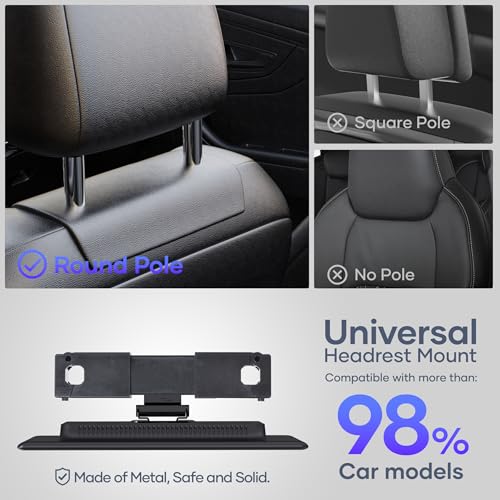 WONNIE 13.3" Car TV Headrest Monitor for Back Seat, 4K Android Tablet Portable Rear Entertainment System, Support Phone Wireless Mirror Link Touch Screen, with WiFi/HDMI/USB/Video Player, 4G+64G - Image 5