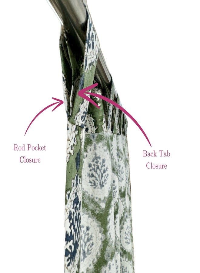 ATOSII Cotton Curtains (Kari Green, 1 Panel - W 60" X L 96") - Image 3