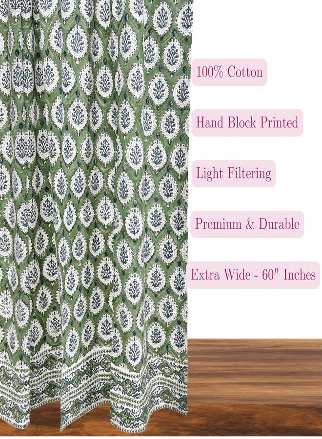 ATOSII Cotton Curtains (Kari Green, 1 Panel - W 60" X L 96") - Image 2