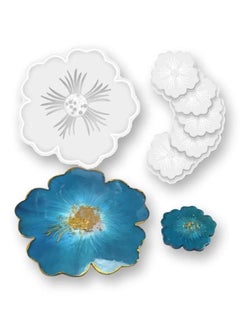 Graffiti Resin 6-Piece Flower Coaster Resin Molds  - Image 1